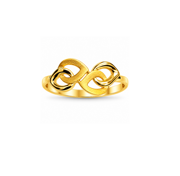 Elegant Gold Infinity Twist Ring