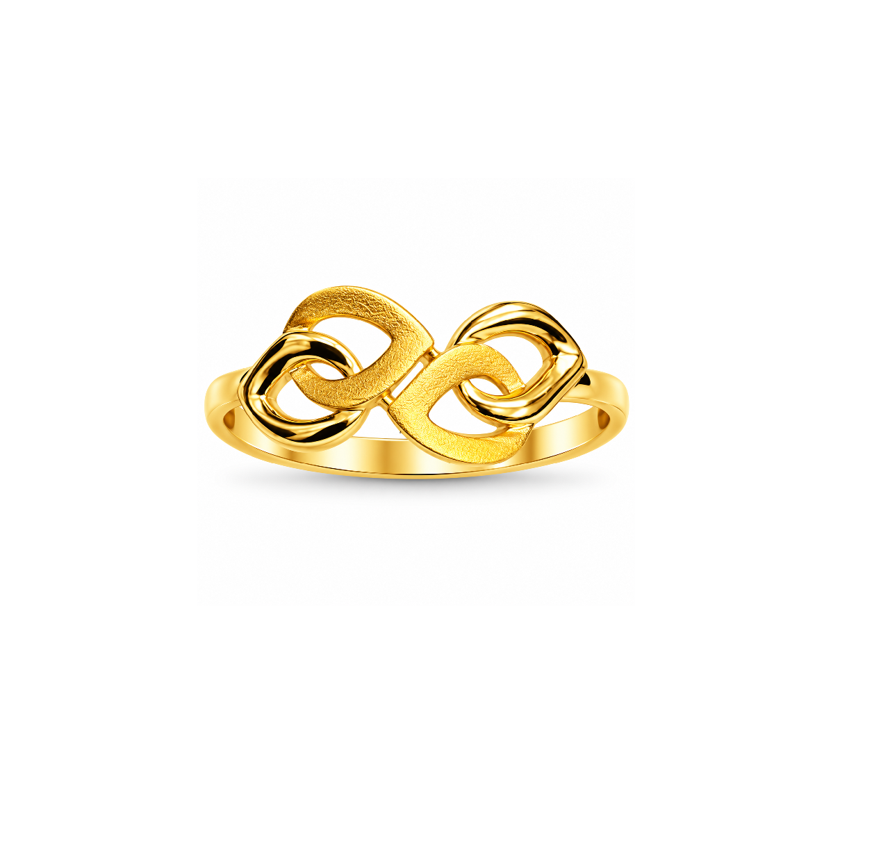 Elegant Gold Infinity Twist Ring
