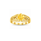 Elegant Gold Floral Motif Designer Ring