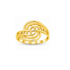 Elegant Layered Gold Geometric Band Ring