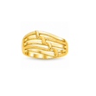 Contemporary Textured Ribbon Design Gold Ring