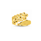 Elegant Gold Floral Lattice Openwork Statement Ring