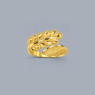 Elegant Gold Floral Lattice Openwork Statement Ring
