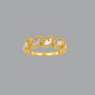 Elegant Leaf Design Gold Plated Adjustable Ring for Women
