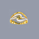 Modern Two-Tone Gold & Silver Geometric Designer Ring