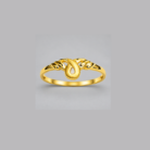 Elegant Gold Leaf Motif Designer Ring