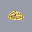 Contemporary Textured Geometric Gold Designer Ring