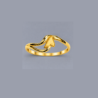 Elegant Gold Textured Leaf Designer Ring