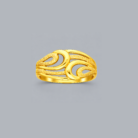 Modern Dual Infinity Textured Gold Statement Ring