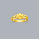 Elegant Floral Motif Gold Statement Ring