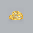 Elegant Layered Gold Geometric Band Ring